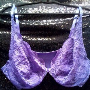 GORGEOUS SEXY VIOLET PURPLE LACE BRA FRONT CLOSE 38DD UNWORN